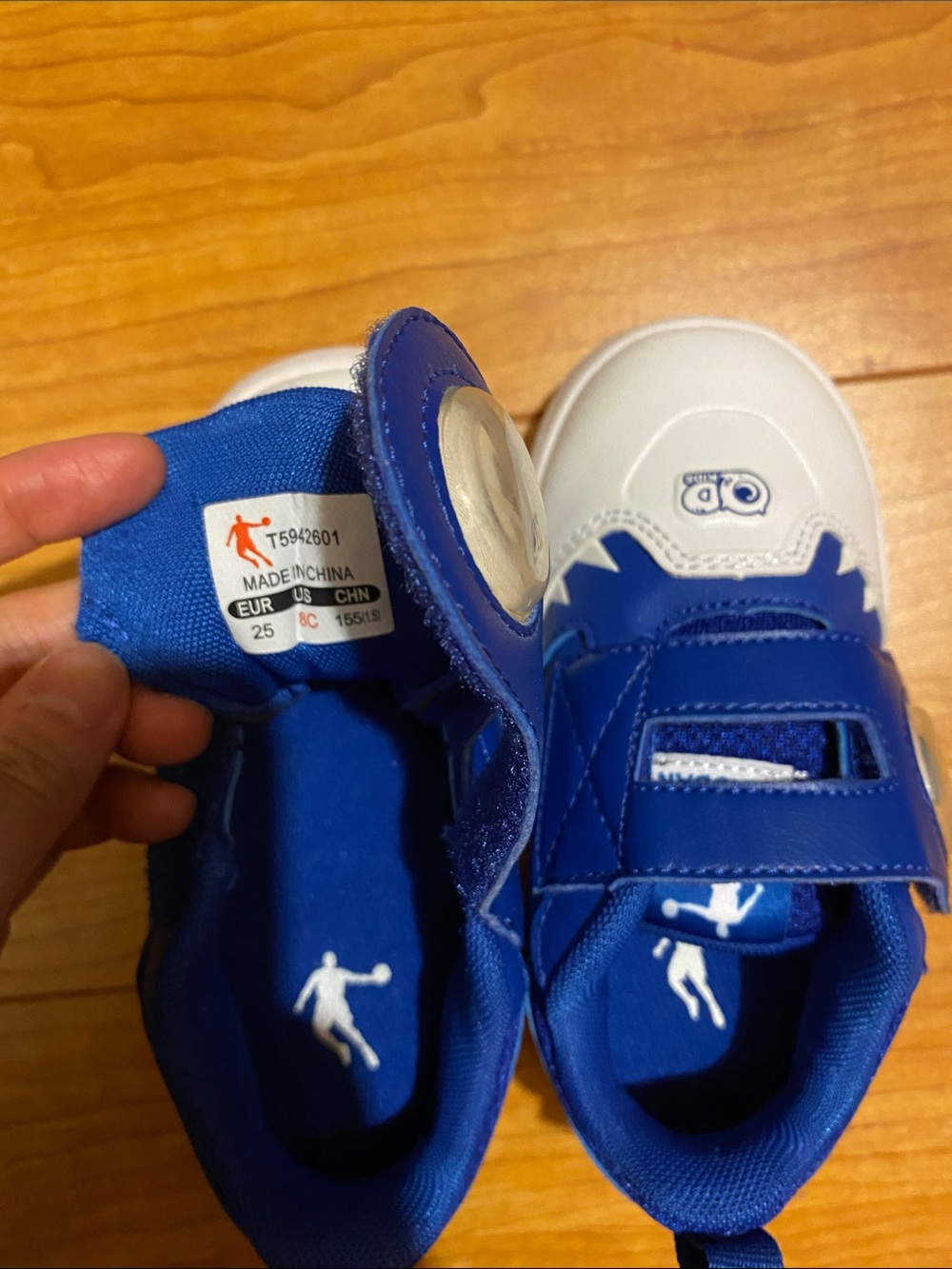 Kids Blue Athletic Velcro Sneakers